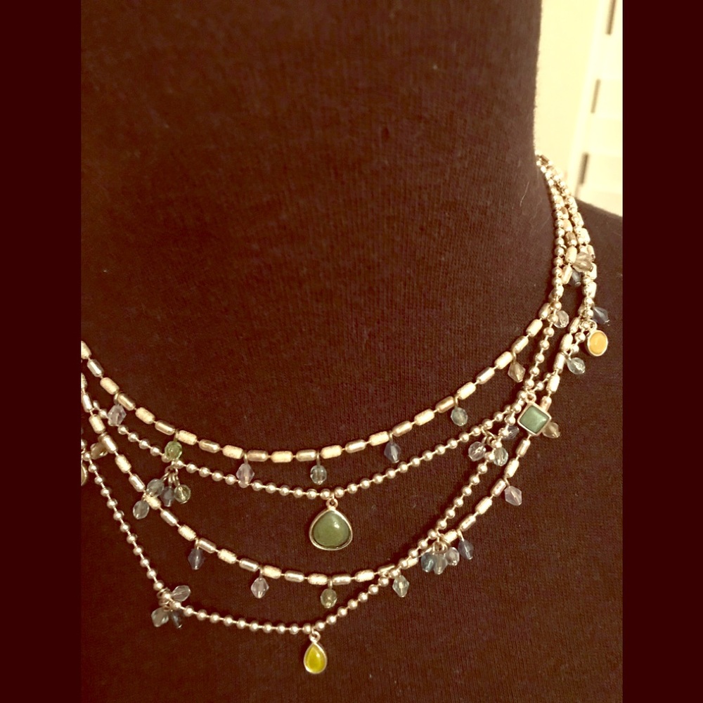 Beautiful silver and Beaded Necklace